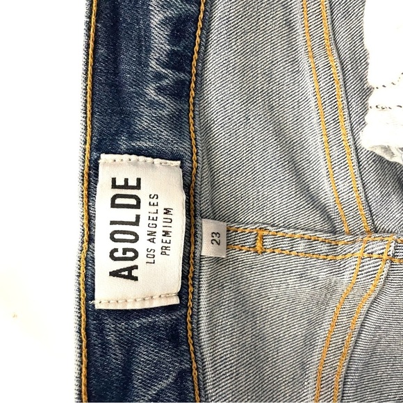 AGOLDE Sophie High Rise Skinny Crop Medium Wash Denim Jeans - Picture 10 of 10